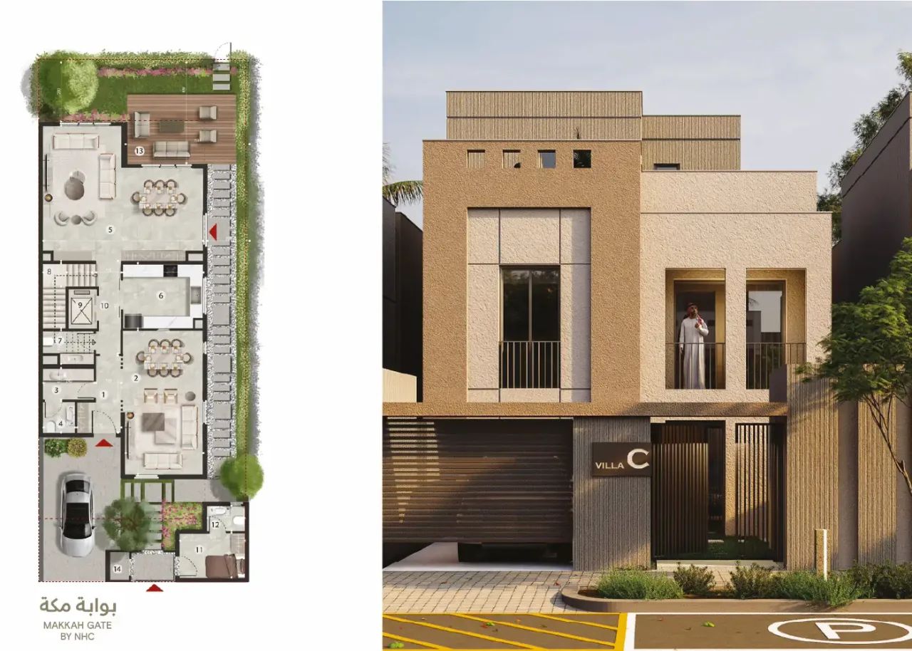 Villa C — Zemin