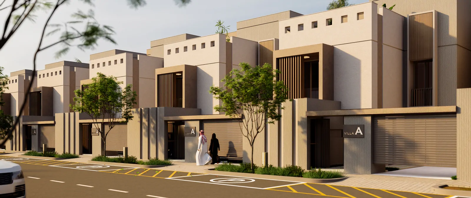 Villa A cepheleri ve sokak görünümü